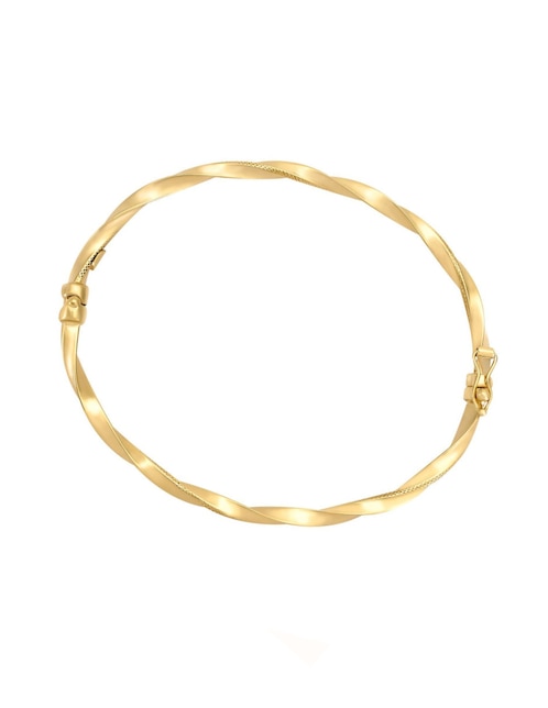 Brazalete Cristal Joyas de oro amarillo 14 k con acabado pulido