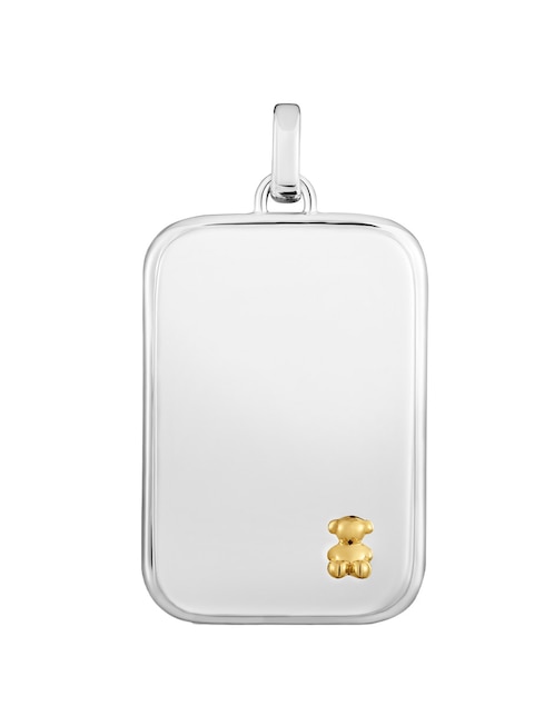 Dije rectangular Tous man de plata P 925