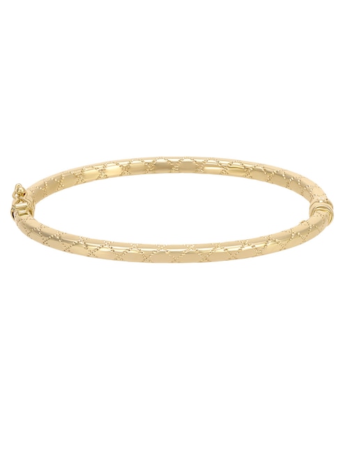 Brazalete Cristal Joyas de oro amarillo 14 k con acabado pulido