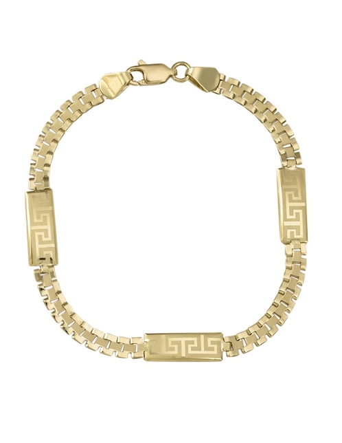 Pulsera Cristal Joyas de oro amarillo 14 k con acabado pulido