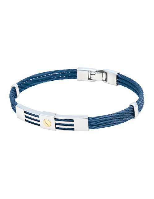 Brazalete Cristal Joyas con acabado baño de oro 14k