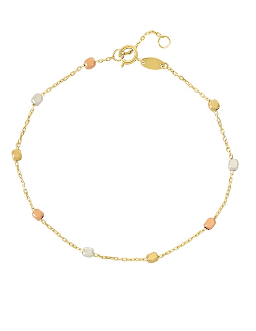 Pulsera Cristal Joyas de oro amarillo 14 k con acabado pulido