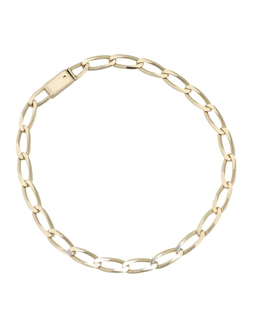 Pulsera Cristal Joyas de oro amarillo 14 k con acabado pulido