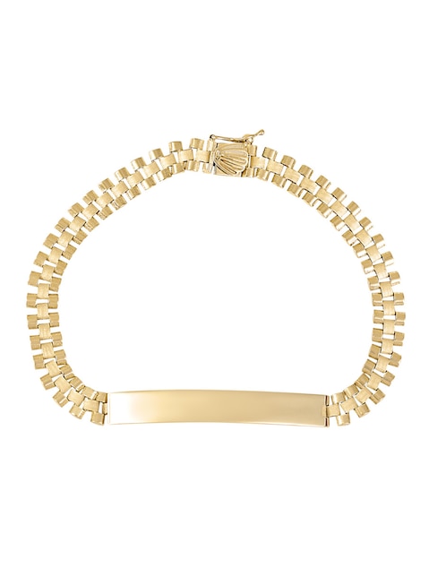 Esclava Cristal Joyas de oro amarillo 14 k con acabado pulido