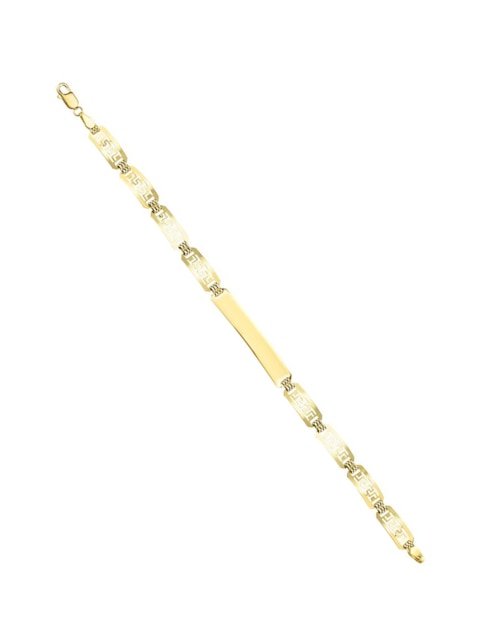 Esclava Cristal Joyas de oro amarillo 14 k con acabado pulido