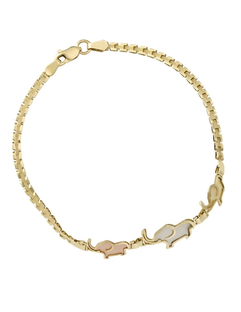 Pulsera de oro amarillo 14 k con acabado pulido