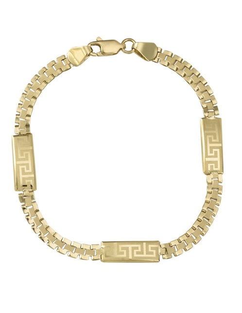 Pulsera Cristal Joyas de oro amarillo 14 k con acabado pulido