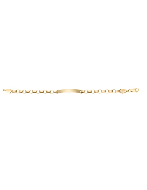 Esclava Cristal Joyas de oro amarillo 14 k con acabado pulido