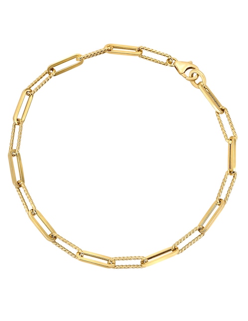 Pulsera Cristal Joyas de oro amarillo 14 k con acabado pulido