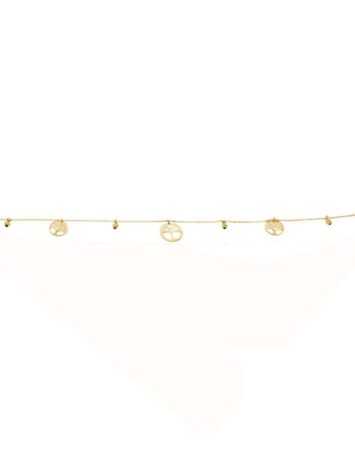 Pulsera Cristal Joyas de oro amarillo 14 k con acabado pulido