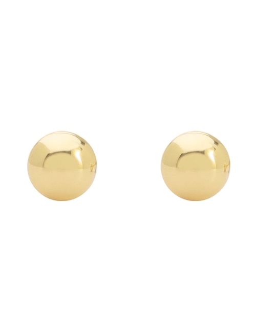 Broqueles de esfera Tetera de oro amarillo 14 k con acabado lustre 1
