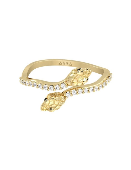 Anillo "de (si aplica)" serpiente abba joyas sin familia no aplica 14 k "de" oro zirconia brillante