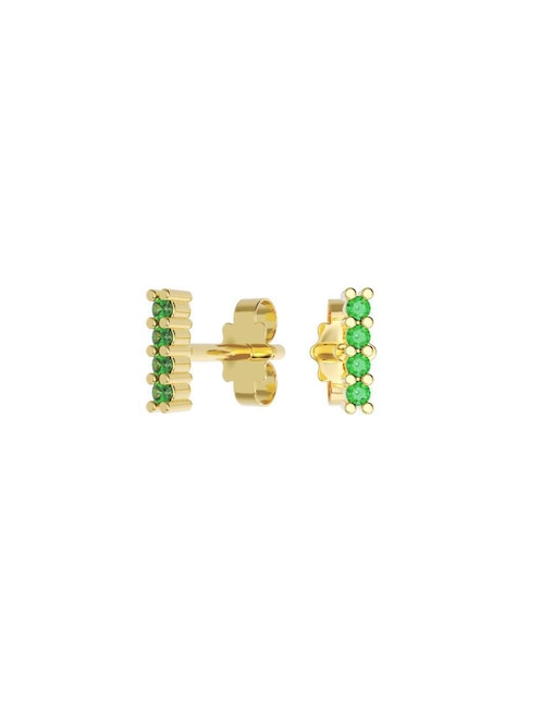 Set de aretes "de (si aplica)" rectangular no aplica fonelli no aplica "de" oro 14 k "con acabado" pulido zirconia