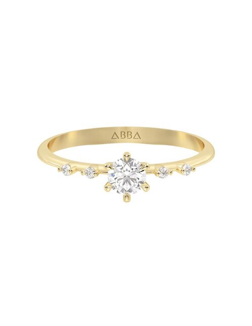 Anillo "de (si aplica)" ninguna abba joyas sin familia no aplica 10 k "de" oro zirconia brillante