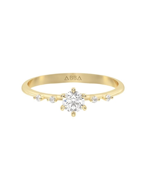 Anillo "de (si aplica)" ninguna abba joyas sin familia no aplica 14 k "de" oro zirconia brillante
