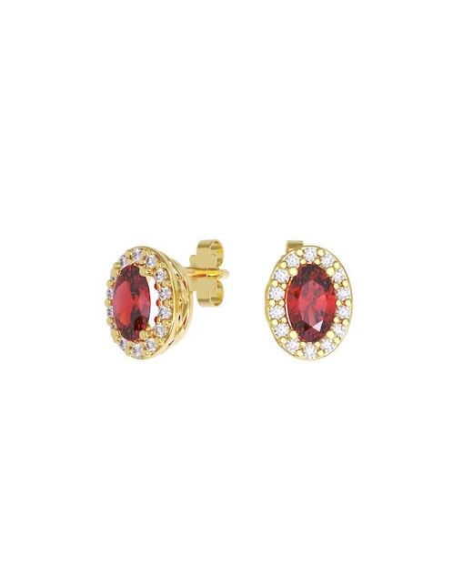 Set de aretes "de (si aplica)" ovalada no aplica fonelli no aplica "de" oro 14 k "con acabado" pulido zirconia