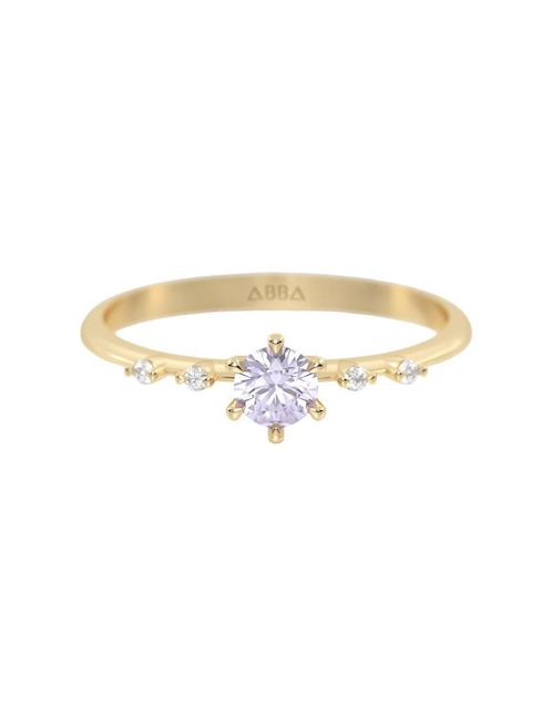 Anillo "de (si aplica)" ninguna abba joyas sin familia no aplica 10 k "de" oro zirconia brillante