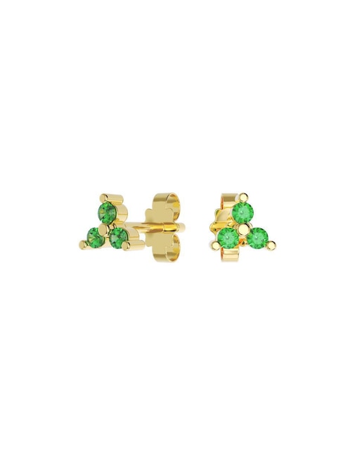 Set de aretes "de (si aplica)" triangular no aplica fonelli no aplica "de" oro 10 k "con acabado" pulido zirconia