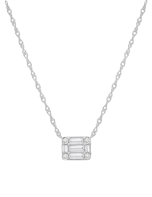 Collar con dije de oro blanco 14 K 1