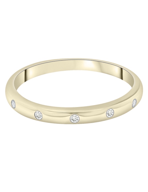 Anillo Mjj Brilliant Inc 14 k de oro diamante pavé