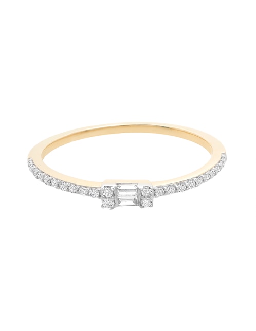Anillo 14 k de oro diamante pulido 1