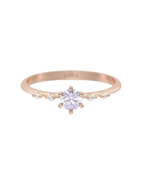 Anillo 14 k de oro zirconia brillante 1