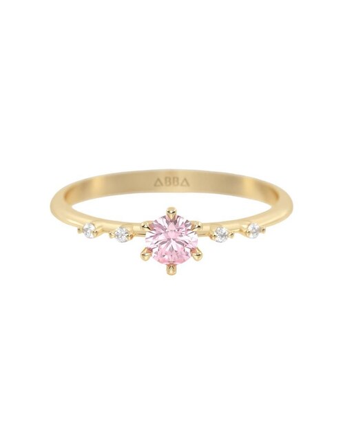Anillo "de (si aplica)" ninguna abba joyas sin familia no aplica 10 k "de" oro zirconia brillante