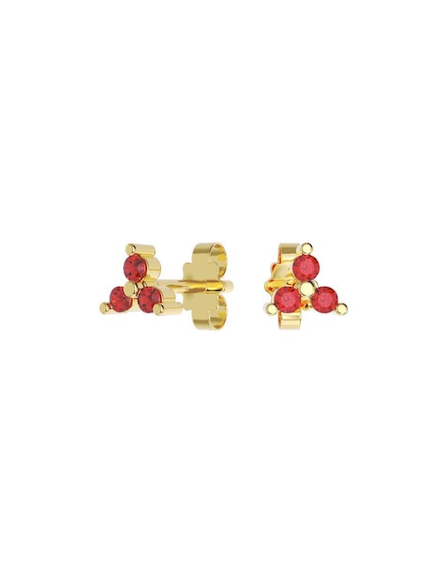 Set de aretes "de (si aplica)" triangular no aplica fonelli sin familia "de" oro 10 k "con acabado" pulido zirconia