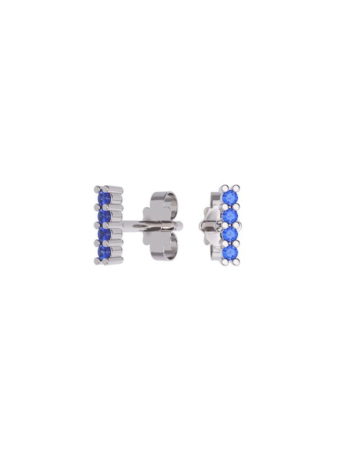 Set de aretes de oro 10 k con acabado pulido zirconia 1
