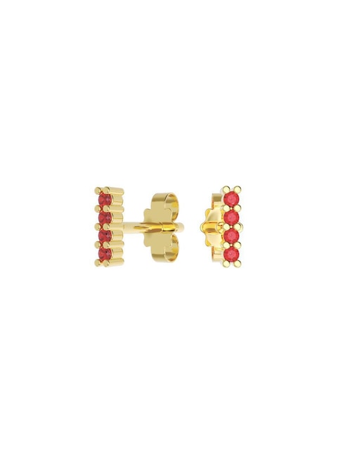 Set de aretes "de (si aplica)" rectangular no aplica fonelli sin familia "de" oro 10 k "con acabado" pulido zirconia