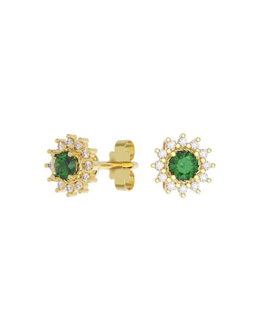 Set de aretes "de (si aplica)" flor no aplica fonelli sin familia "de" oro 10 k "con acabado" pulido zirconia