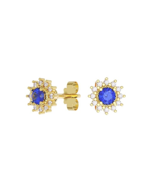 Set de aretes "de (si aplica)" flor no aplica fonelli sin familia "de" oro 10 k "con acabado" pulido zirconia