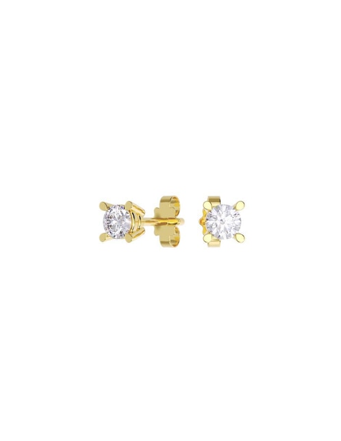 Set de aretes "de (si aplica)" redonda no aplica fonelli sin familia "de" oro 10 k "con acabado" pulido zirconia