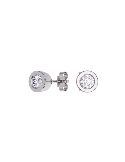 Set de aretes de oro 10 k con acabado pulido zirconia 1