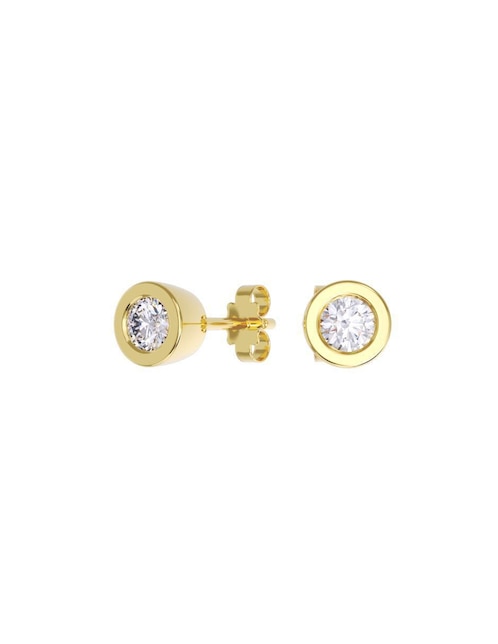 Set de aretes "de (si aplica)" redonda no aplica fonelli sin familia "de" oro 10 k "con acabado" pulido zirconia