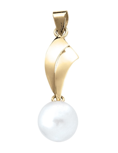 Dije de gota Cristal Joyas de oro amarillo 14 K perla