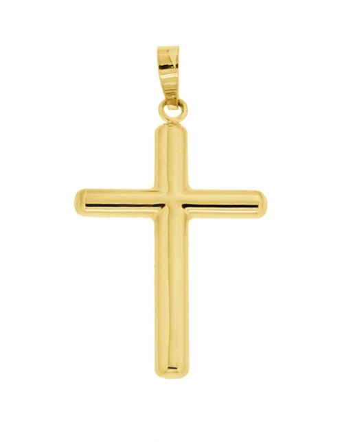 Dije de cruz Cristal Joyas de oro amarillo 14 K