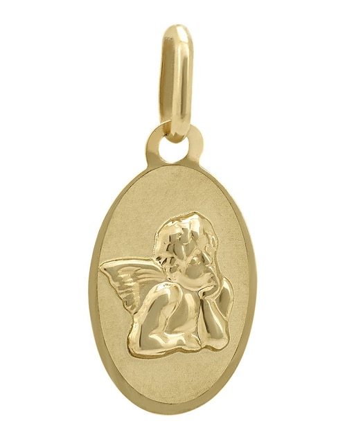 CRISTAL JOYAS Medalla de ángel Cristal Joyas de oro amarillo 14 K