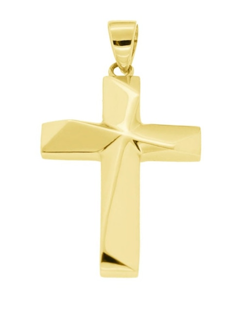 Dije de cruz de oro amarillo 14 K 1