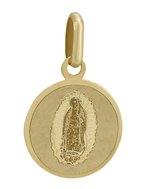 Medalla de virgen de guadalupe Cristal Joyas de oro amarillo 14 K