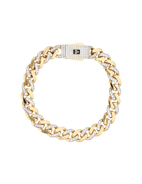 Pulsera Fonelli de oro amarillo con circonita 14 k con acabado brillante