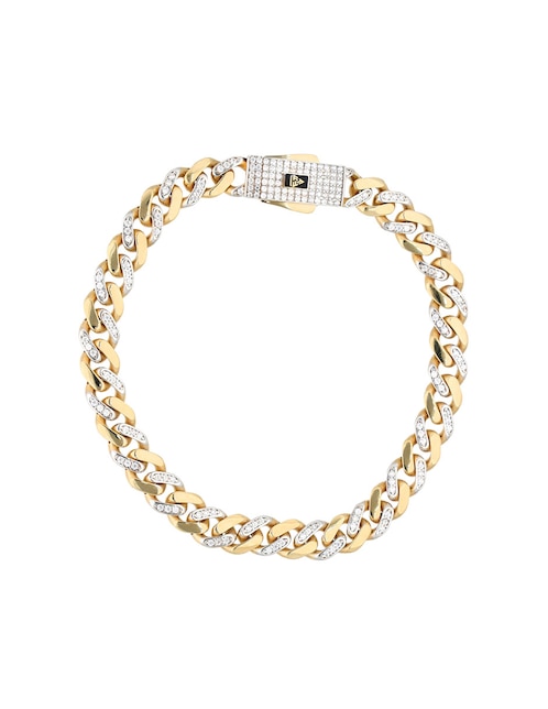 Pulsera Fonelli de oro amarillo con circonita 14 k con acabado brillante