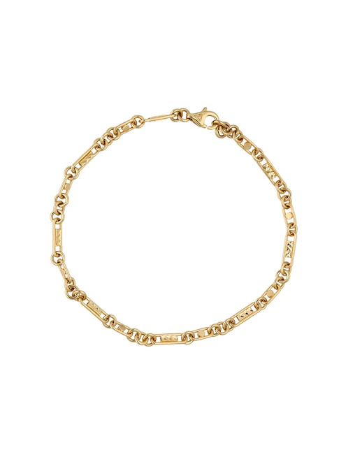 Pulsera de oro amarillo 14 k con acabado brillante 1