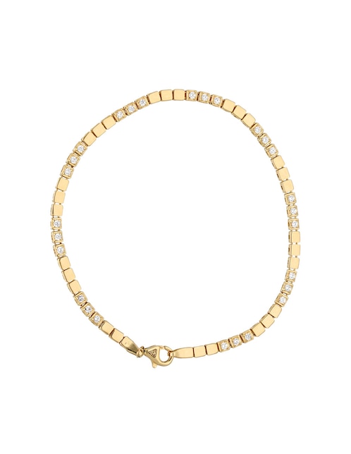 Pulsera Fonelli de oro amarillo con circonita 14 k con acabado brillante