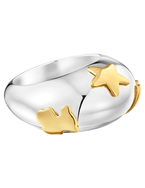 Anillo Warm de plata P 925 con acabado baño de oro 1