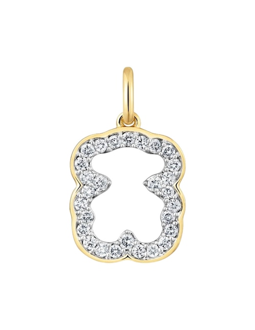 Dije de oso medallions de oro amarillo 14 K diamante 1
