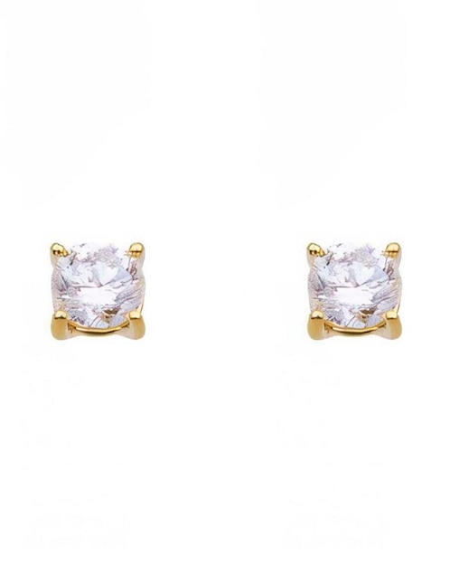 Broqueles cuadrados Tetera de oro amarillo 14 K con acabado espejo diamante de laboratorio 1