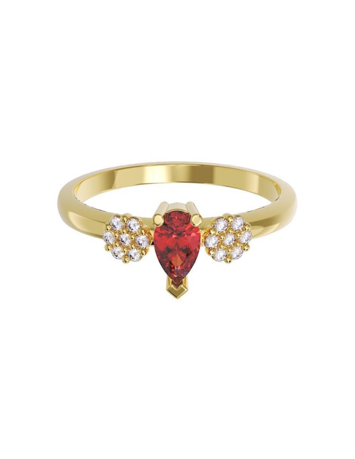 Anillo de compromiso "de" oro 14 k fonelli no aplica zirconia