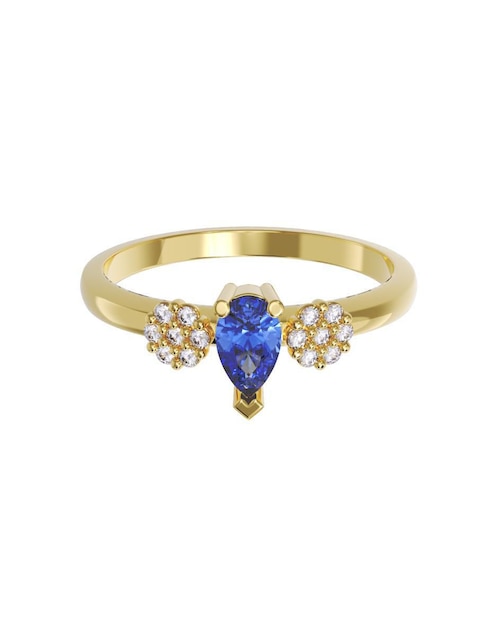 Anillo de compromiso "de" oro 14 k fonelli no aplica zirconia