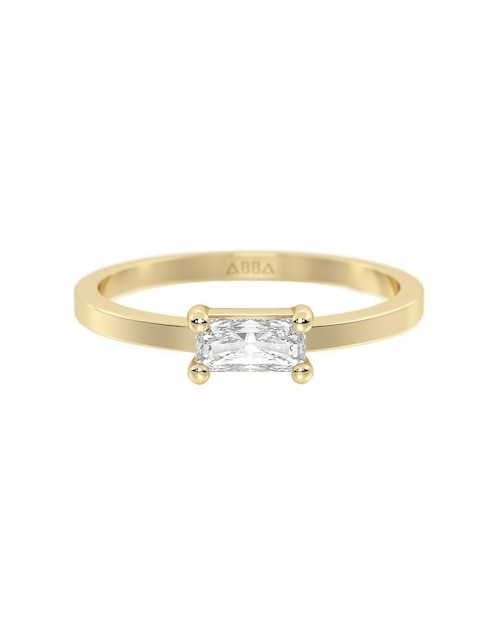 Anillo de compromiso "de" oro 14 k abba joyas no aplica zirconia